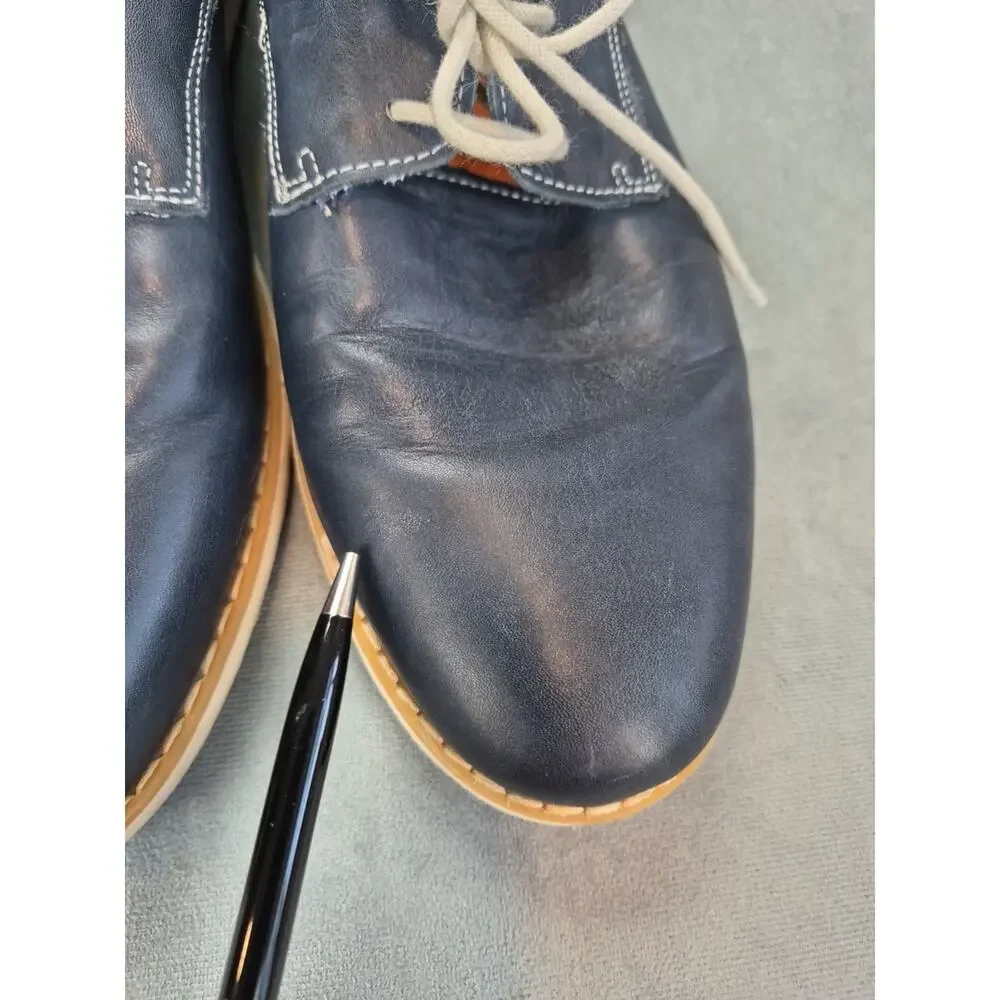 Pikolinos Olvera Lace Up Oxford Leather Shoes Blue Gray Men's 45 US 11-11.5